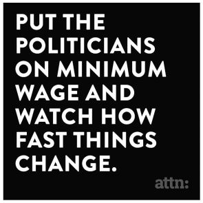 politician on minimum